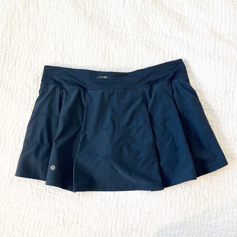 Lululemon Base Pace Tennis Skirt Tall Size 14 - Navy